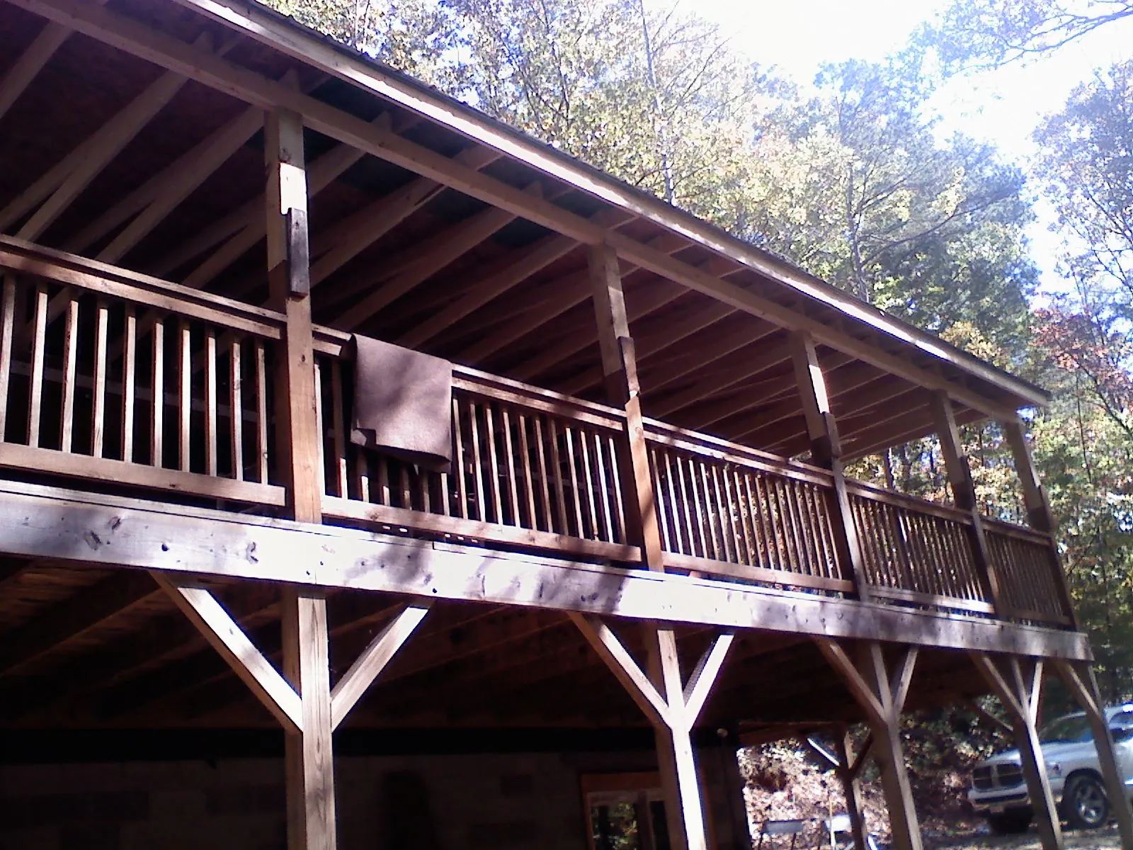 Timber framing under a new elevated porch and deck — Roof Leak Repair in Falcon by Roofing Brothers
